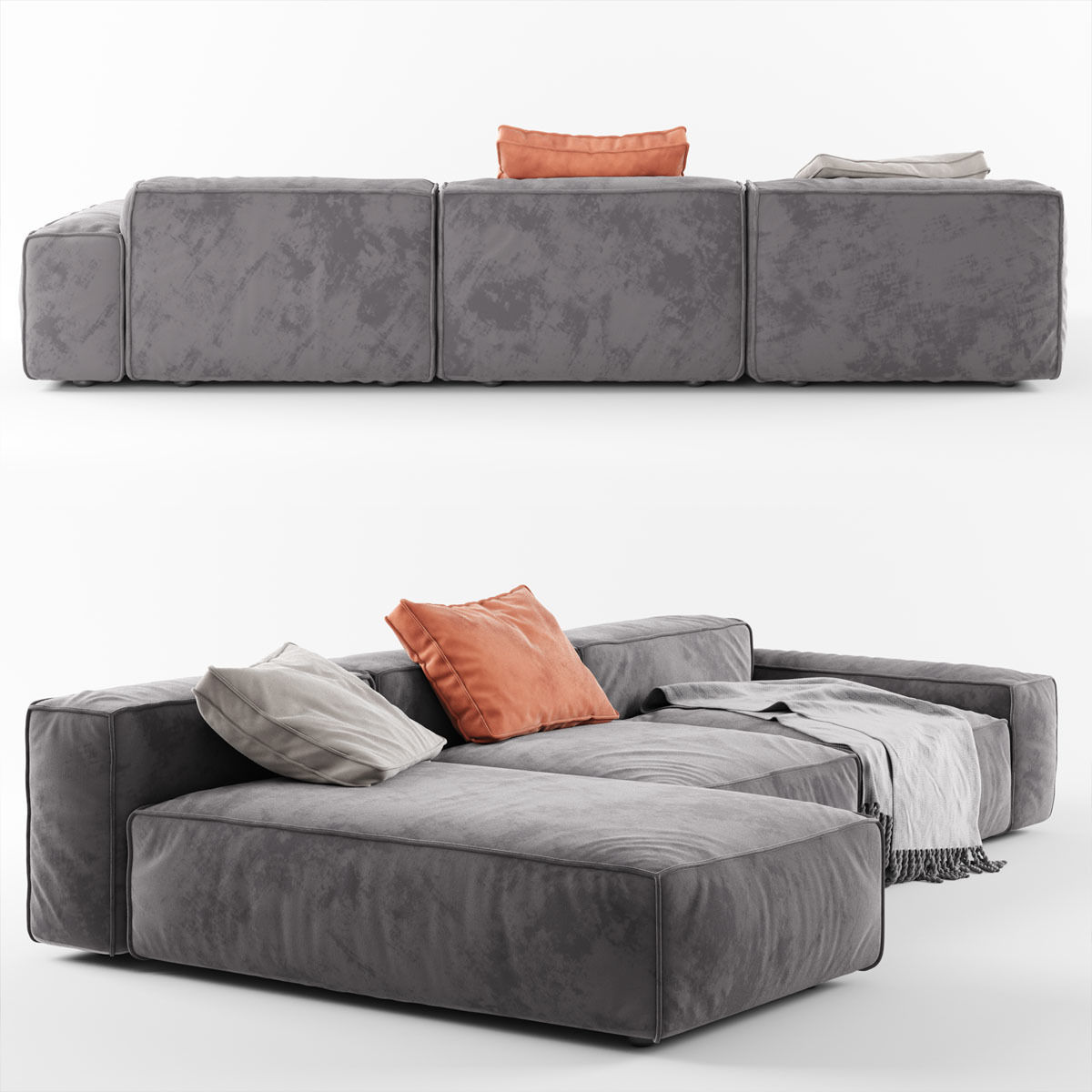 Modern Modular Corner Sofa 03 3D model_3