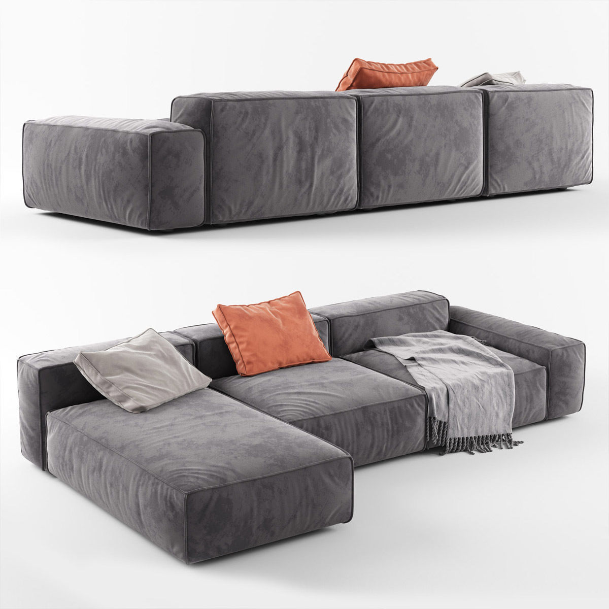 Modern Modular Corner Sofa 03 3D model_1