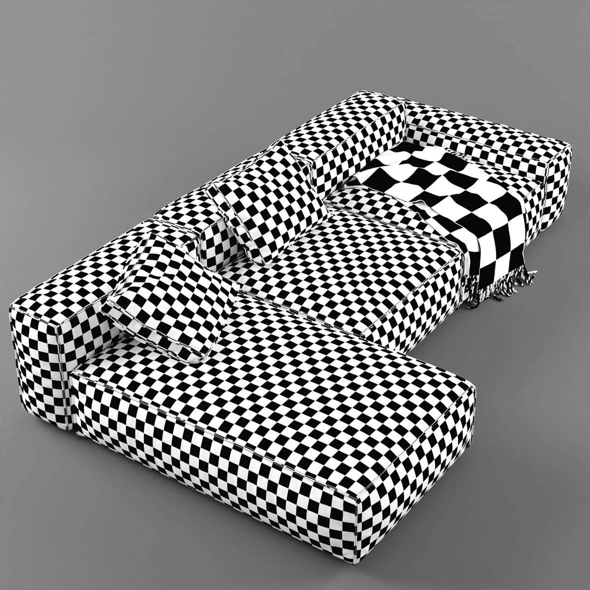 Modern Modular Corner Sofa 03 3D model_5