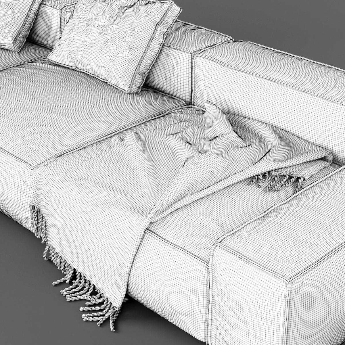 Modern Modular Corner Sofa 03 3D model_9
