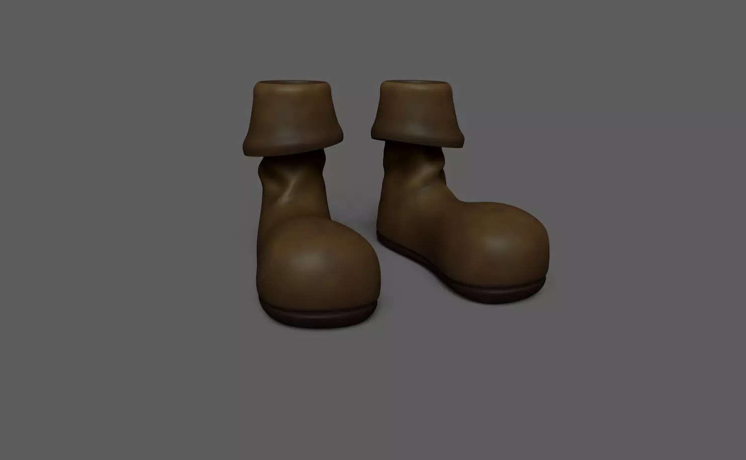 Pirate Boots - Old Dirty Low-poly 3D model_0