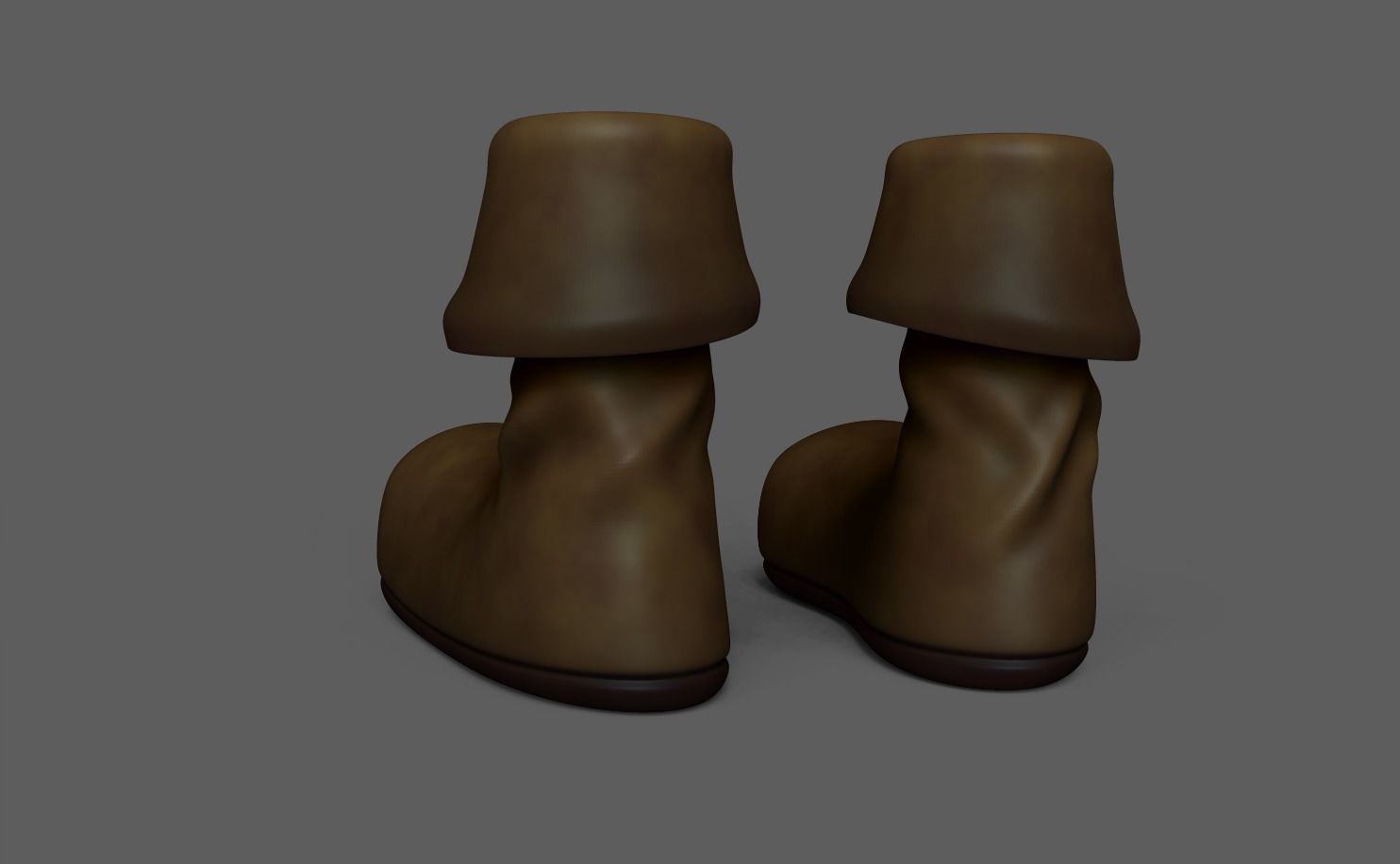 Pirate Boots - Old Dirty Low-poly 3D model_2