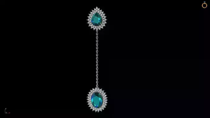 Tourmaline Diamonds Pendulum Earring