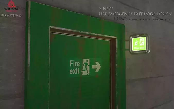  Emergency Fire Exit Door