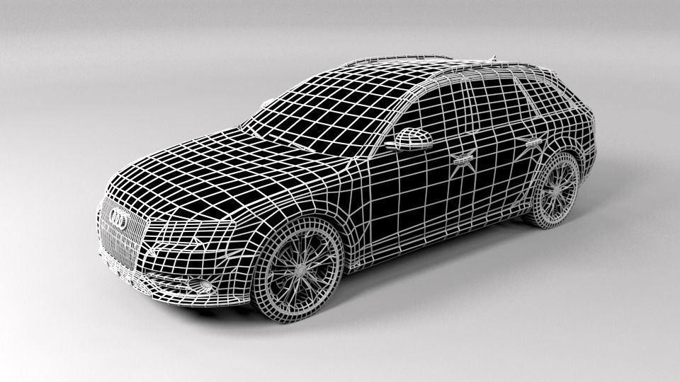 AUDI A4 ALLROAD 2010 LOWPOLY Low-poly 3D model_5