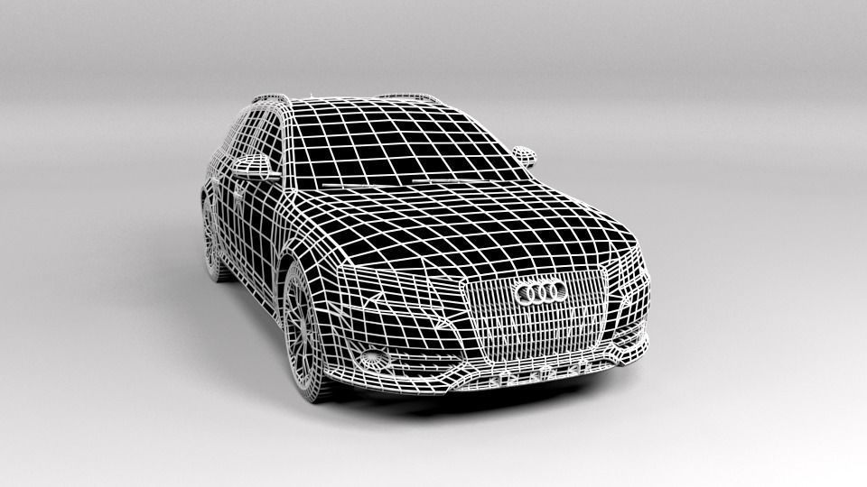 AUDI A4 ALLROAD 2010 LOWPOLY Low-poly 3D model_1