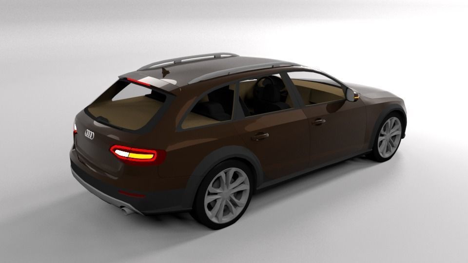 AUDI A4 ALLROAD 2010 LOWPOLY Low-poly 3D model_6
