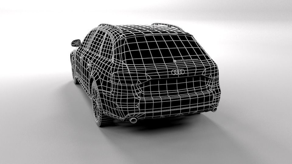 AUDI A4 ALLROAD 2010 LOWPOLY Low-poly 3D model_3