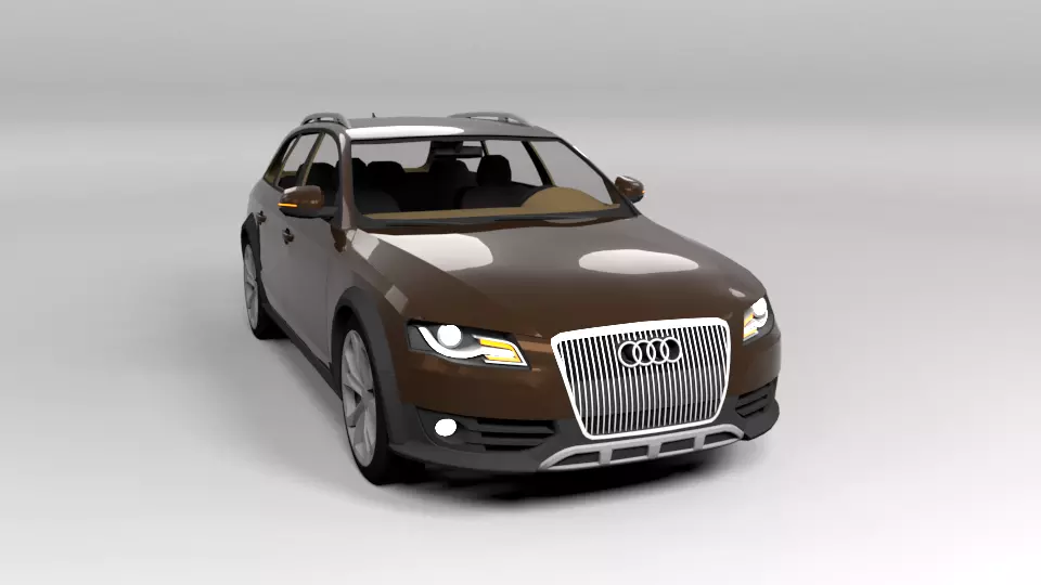 AUDI A4 ALLROAD 2010 LOWPOLY Low-poly 3D model_0
