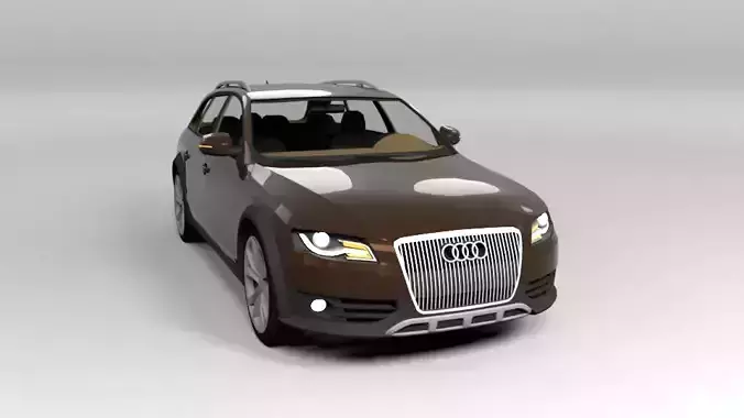 AUDI A4 ALLROAD 2010 LOWPOLY Low-poly 3D model AUDI A4 ALLROAD 2010 LOWPOLY Low-poly 3D model