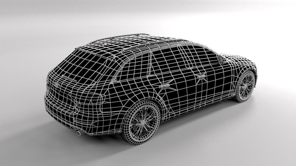 AUDI A4 ALLROAD 2010 LOWPOLY Low-poly 3D model_7