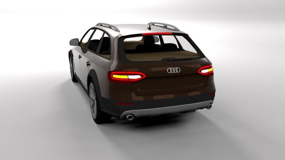 AUDI A4 ALLROAD 2010 LOWPOLY Low-poly 3D model_2