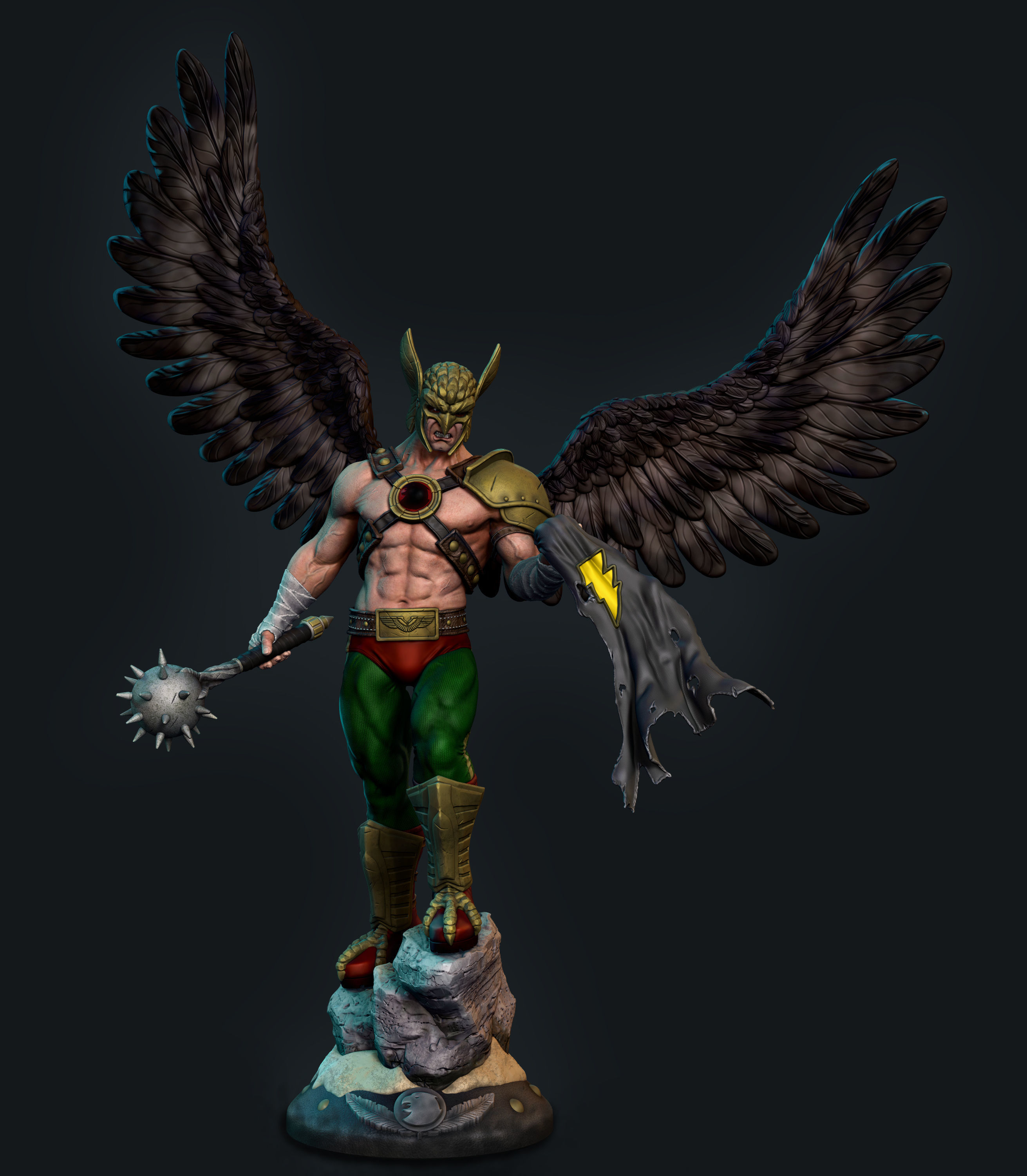 Hawkman - 3d Print Model lord of rings statue 3D print model_2