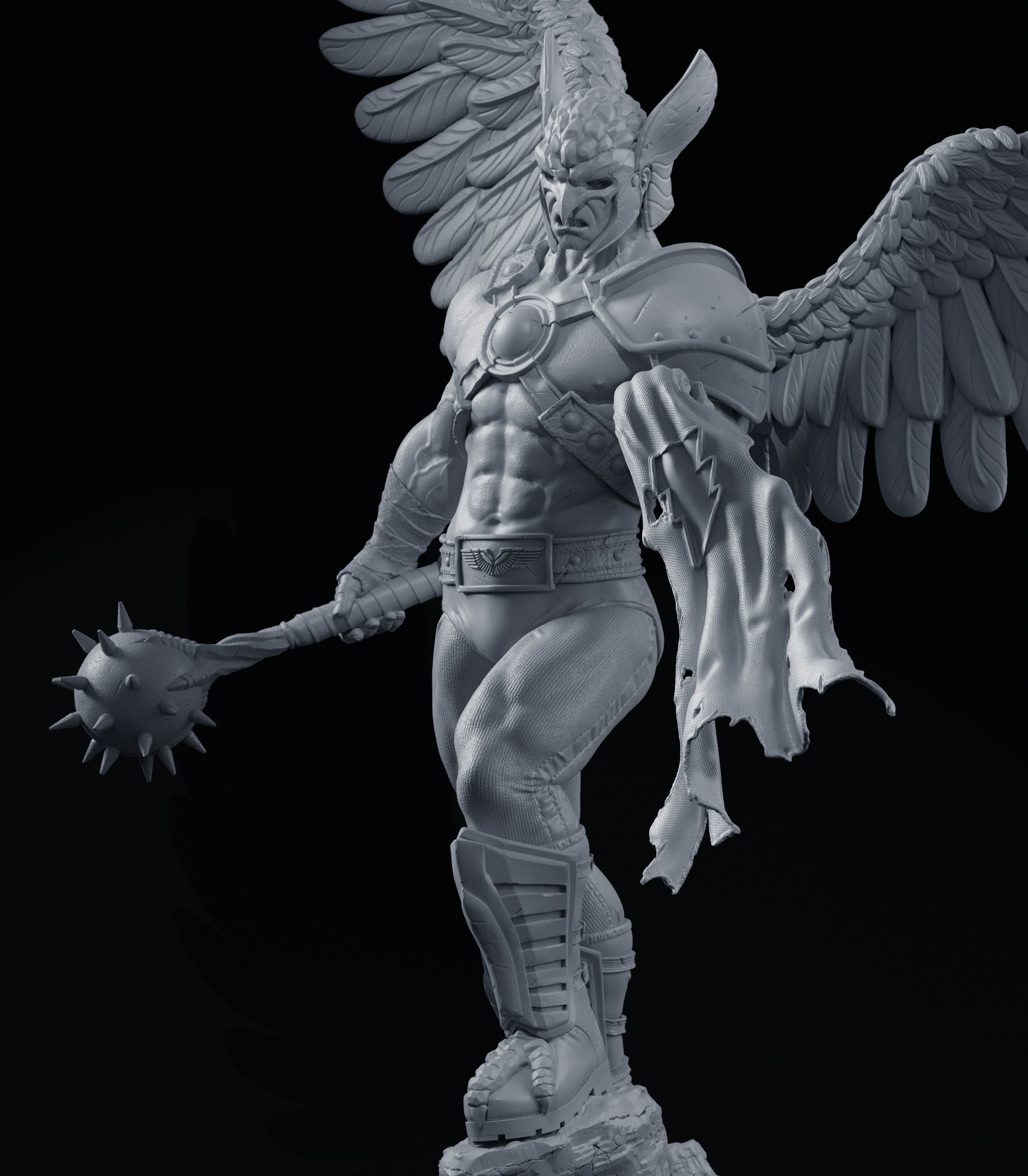 Hawkman - 3d Print Model lord of rings statue 3D print model_5