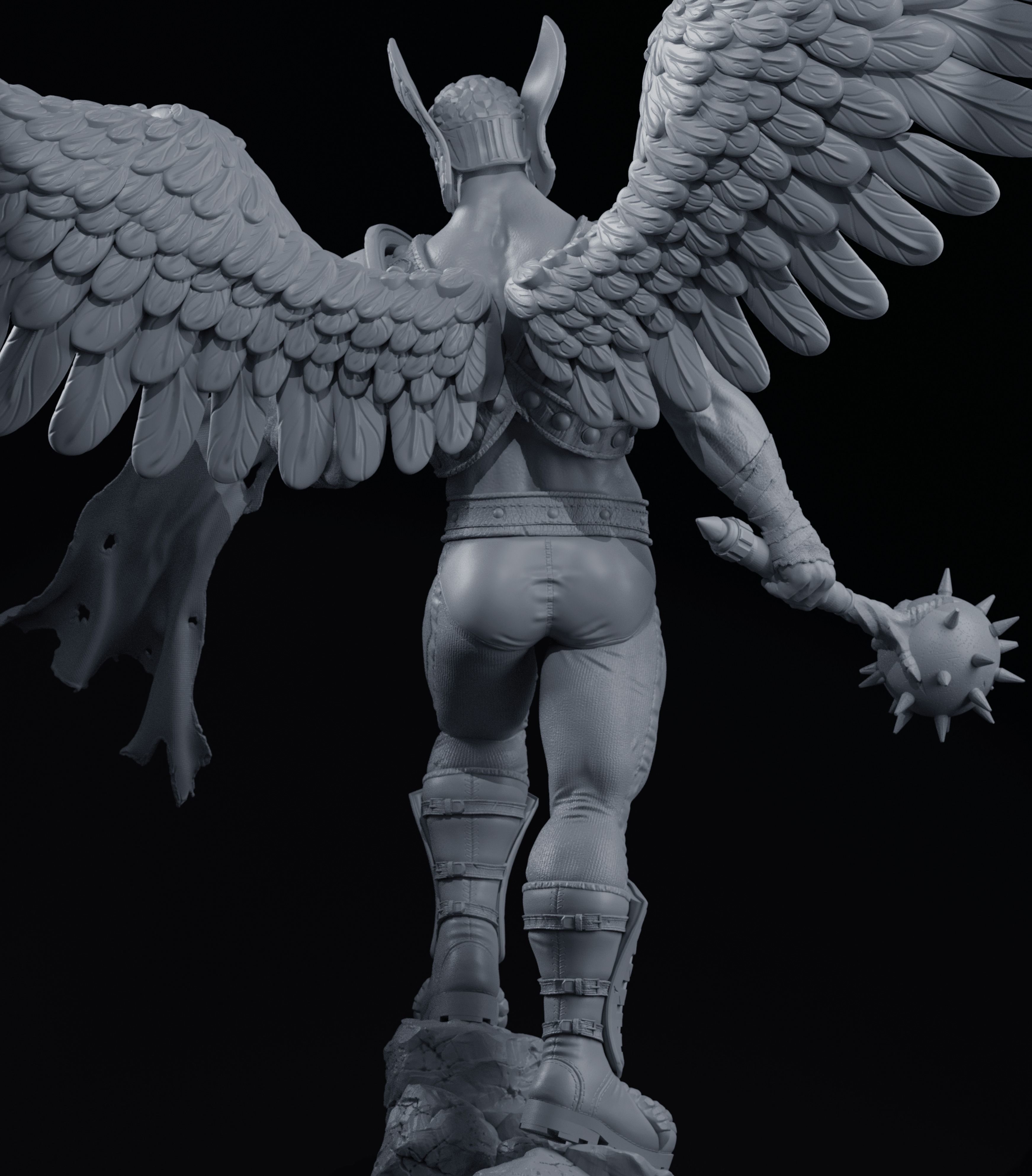 Hawkman - 3d Print Model lord of rings statue 3D print model_4