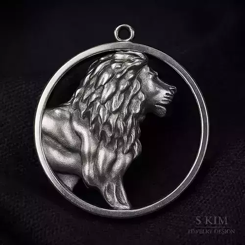 Lion in round 3D print model