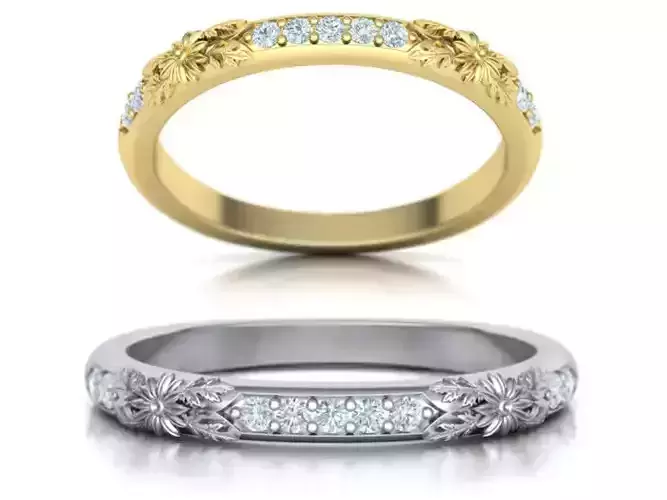 Nature inspired Diamond Wedding ring Own design