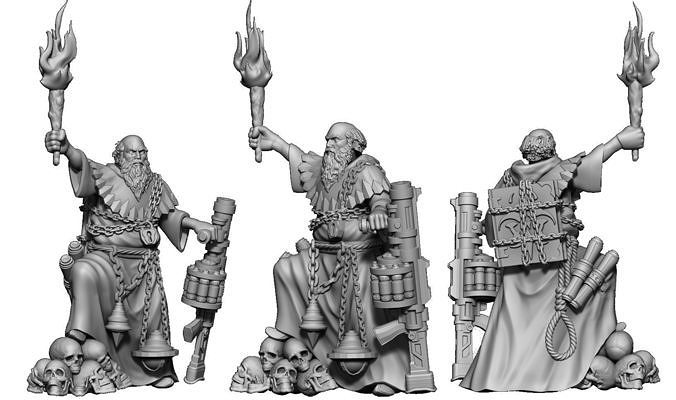 Heresylab Redeemers cultist 11 both Scifi and Fanatsy Version 3D print model