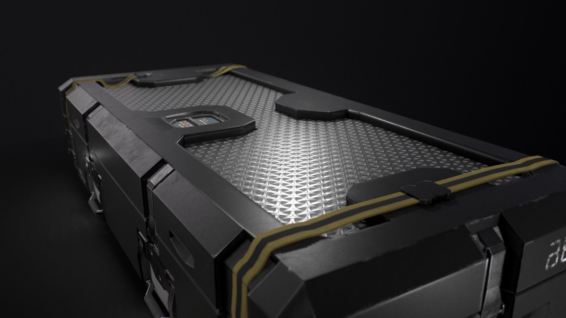 Weapon box Sci-fi box Low-poly 3D model_1