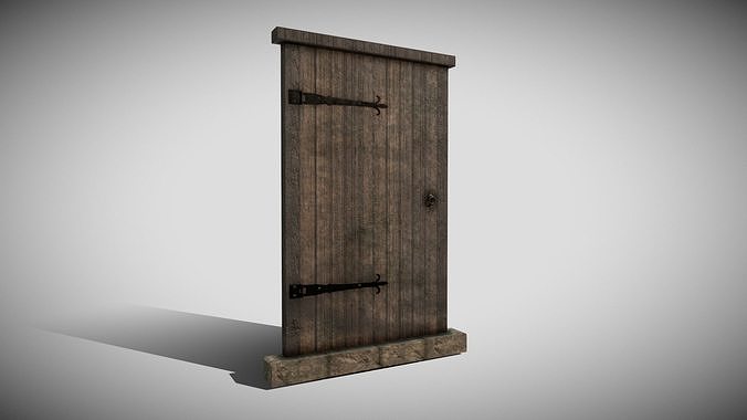 Medieval Door Low-poly 3D model