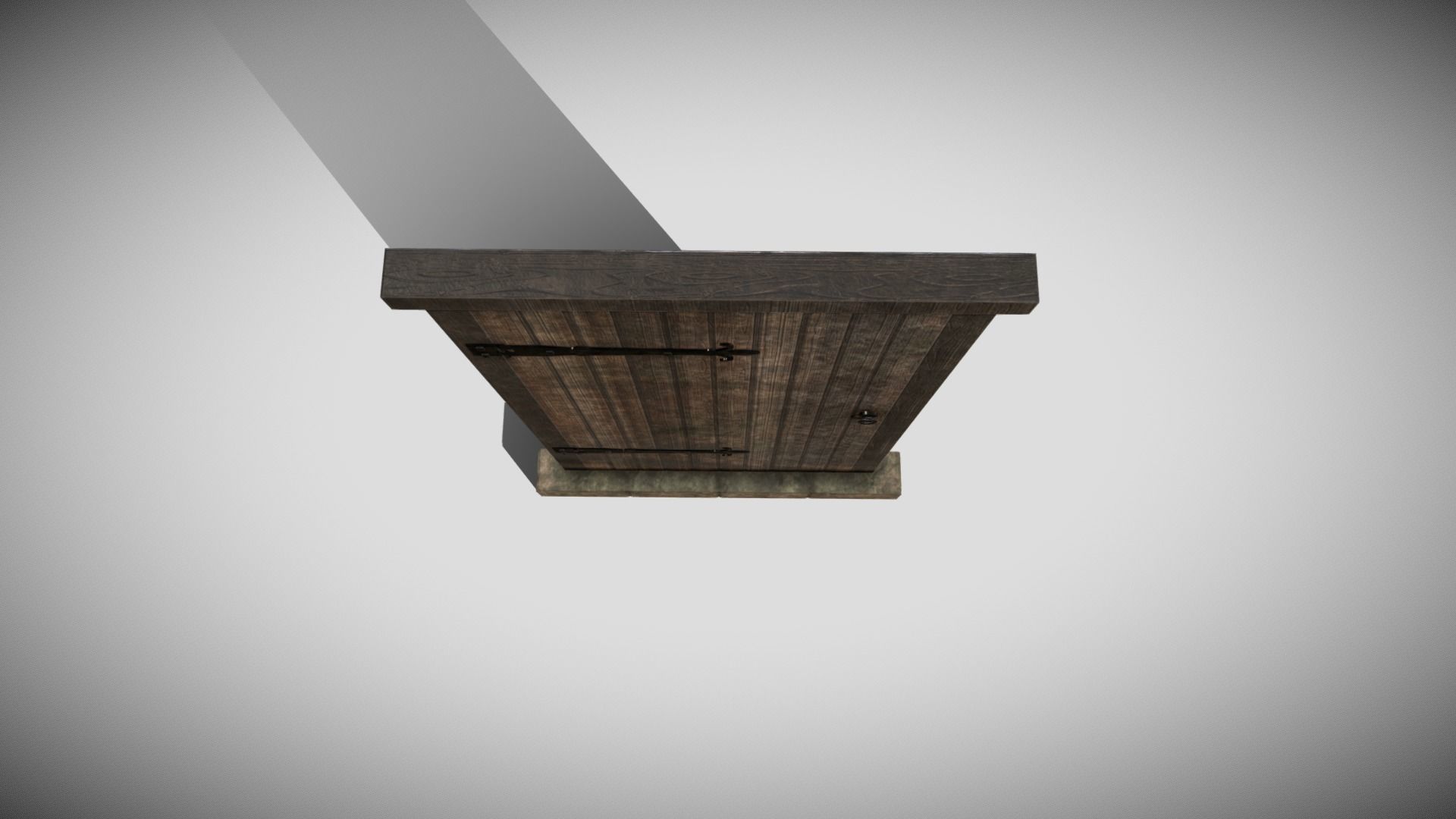 Medieval Door Low-poly 3D model_5