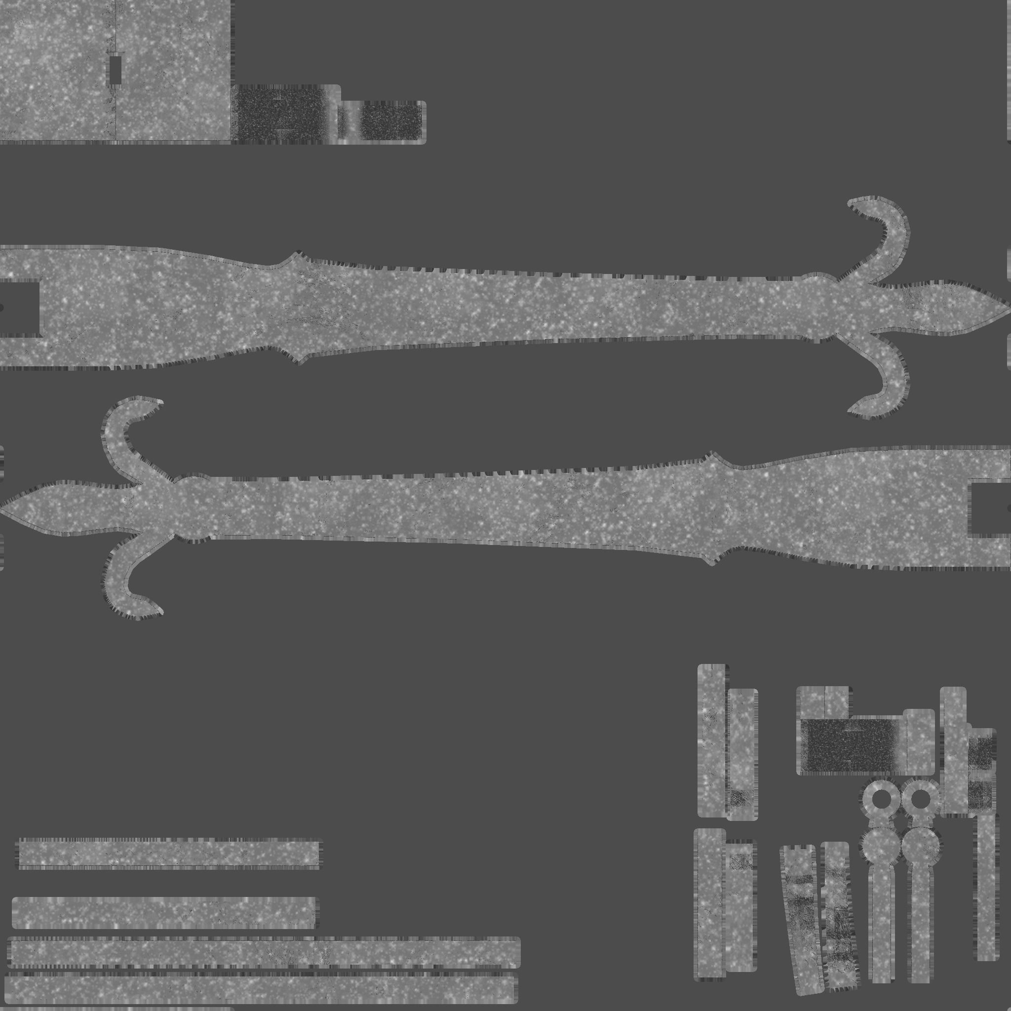 Medieval Door Low-poly 3D model_9