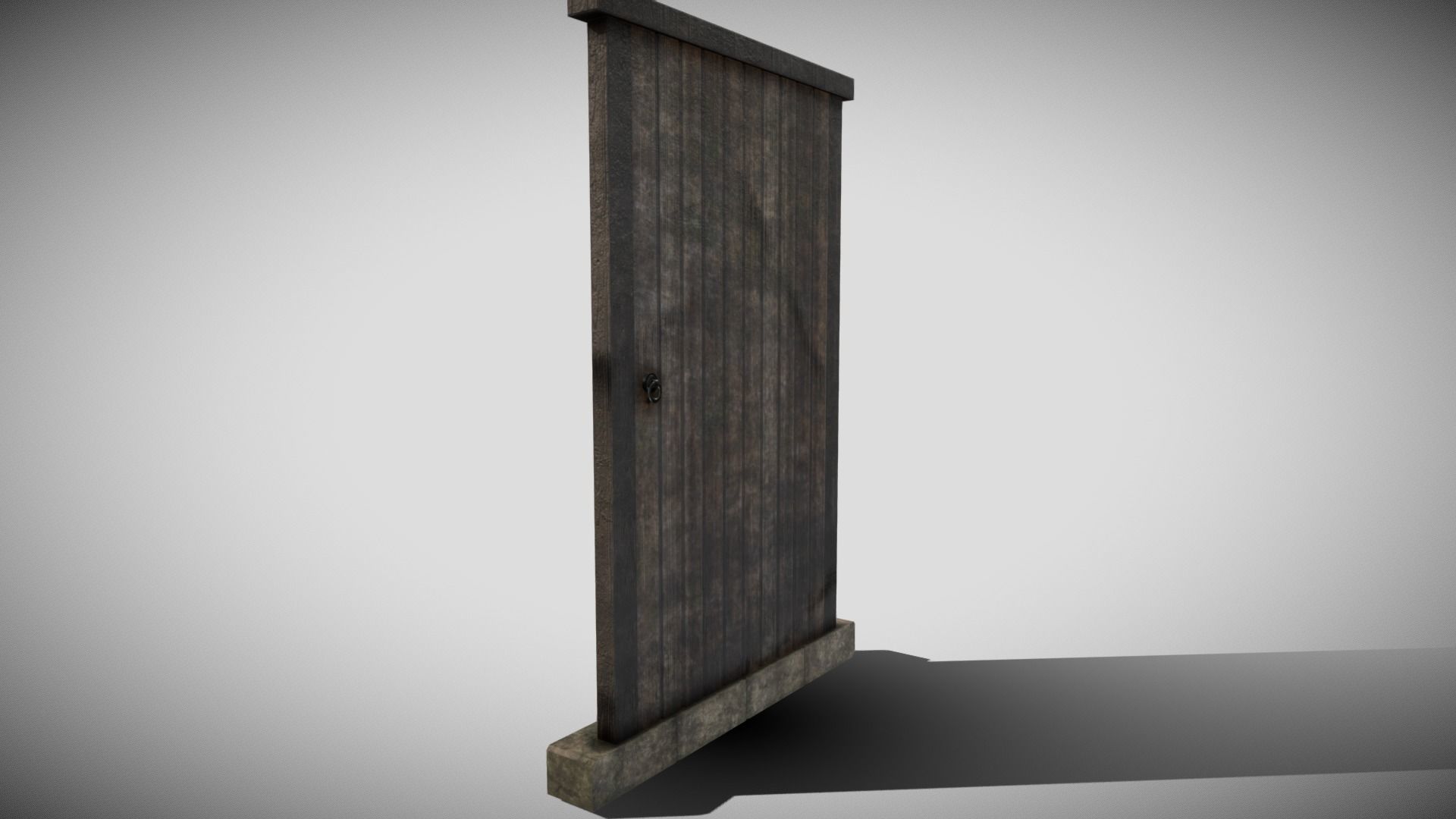 Medieval Door Low-poly 3D model_12