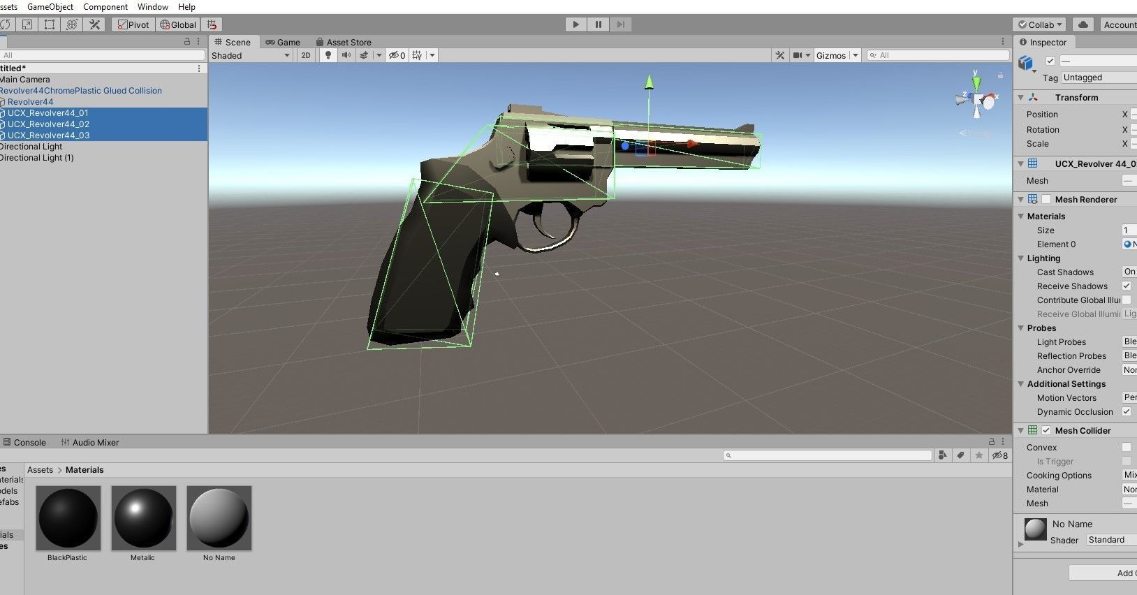 Chrome Revolver 44 - Magnum - Gun - Arma Low-poly 3D model_13