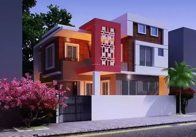 Modern  Bungalow 3D model