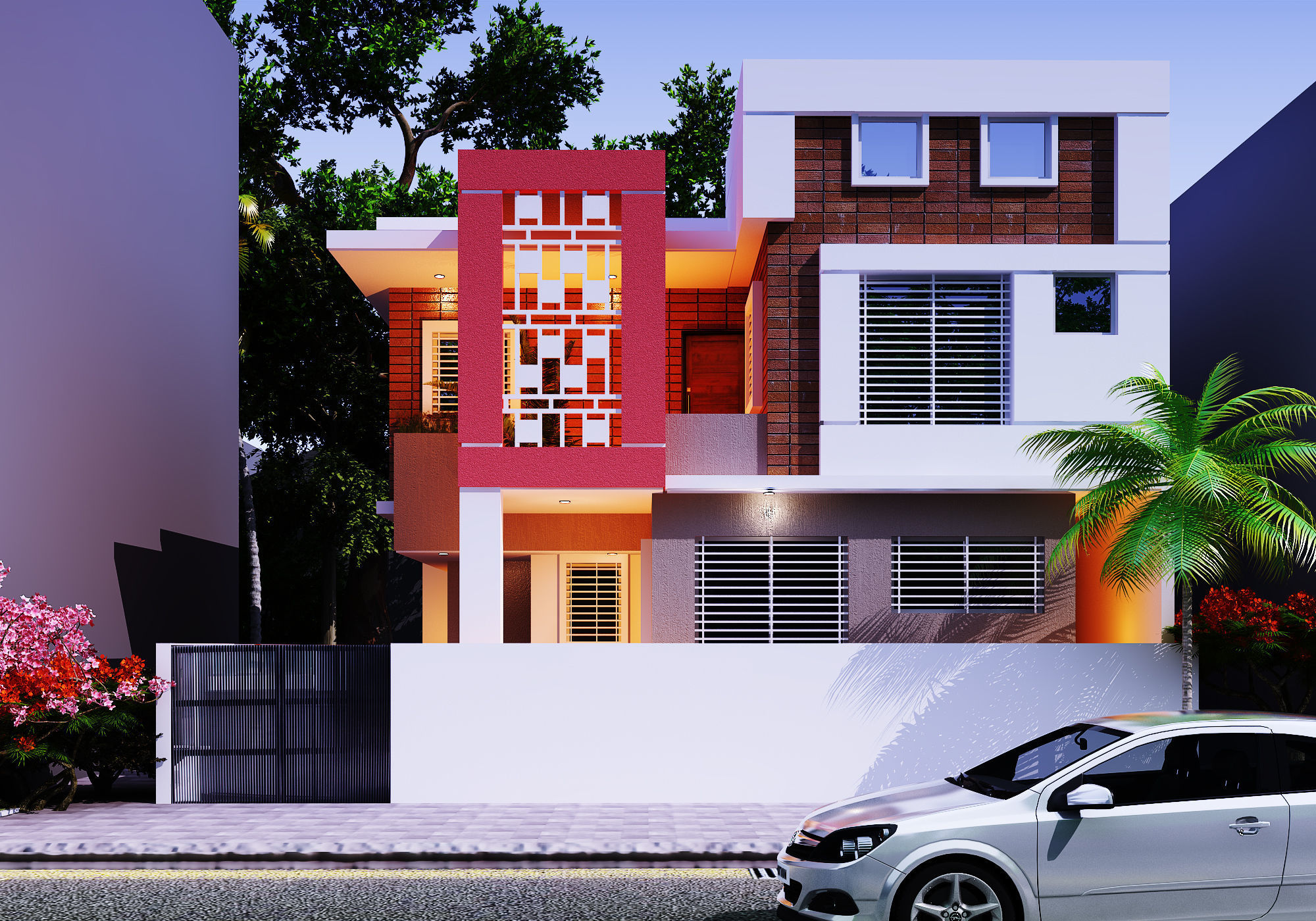 Modern Bungalow 3D model 3D model_1