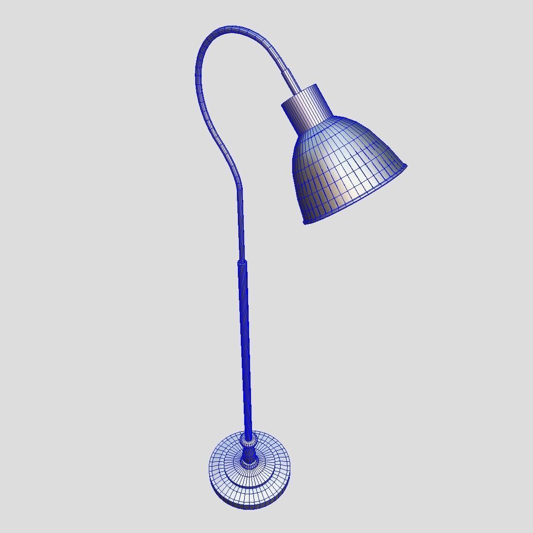 Standing Lamp 4 Low-poly 3D model_5
