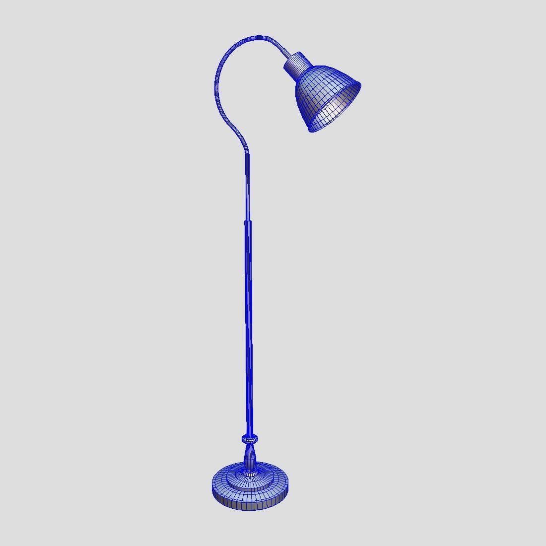 Standing Lamp 4 Low-poly 3D model_1