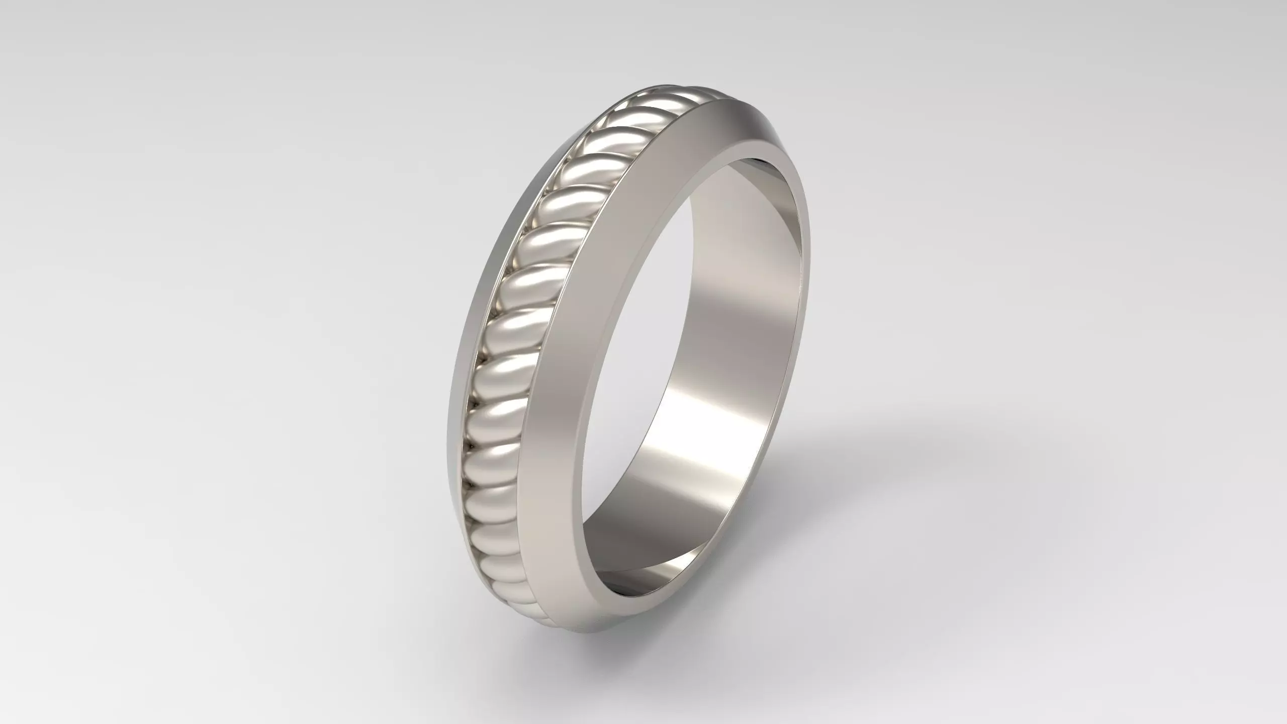 David Yurman Cable Inset Band Ring in Us Size 3D print model_0