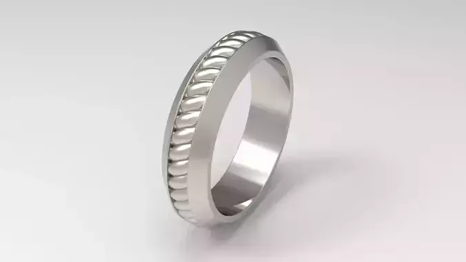 David Yurman Cable Inset Band Ring in Us Size 3D print model