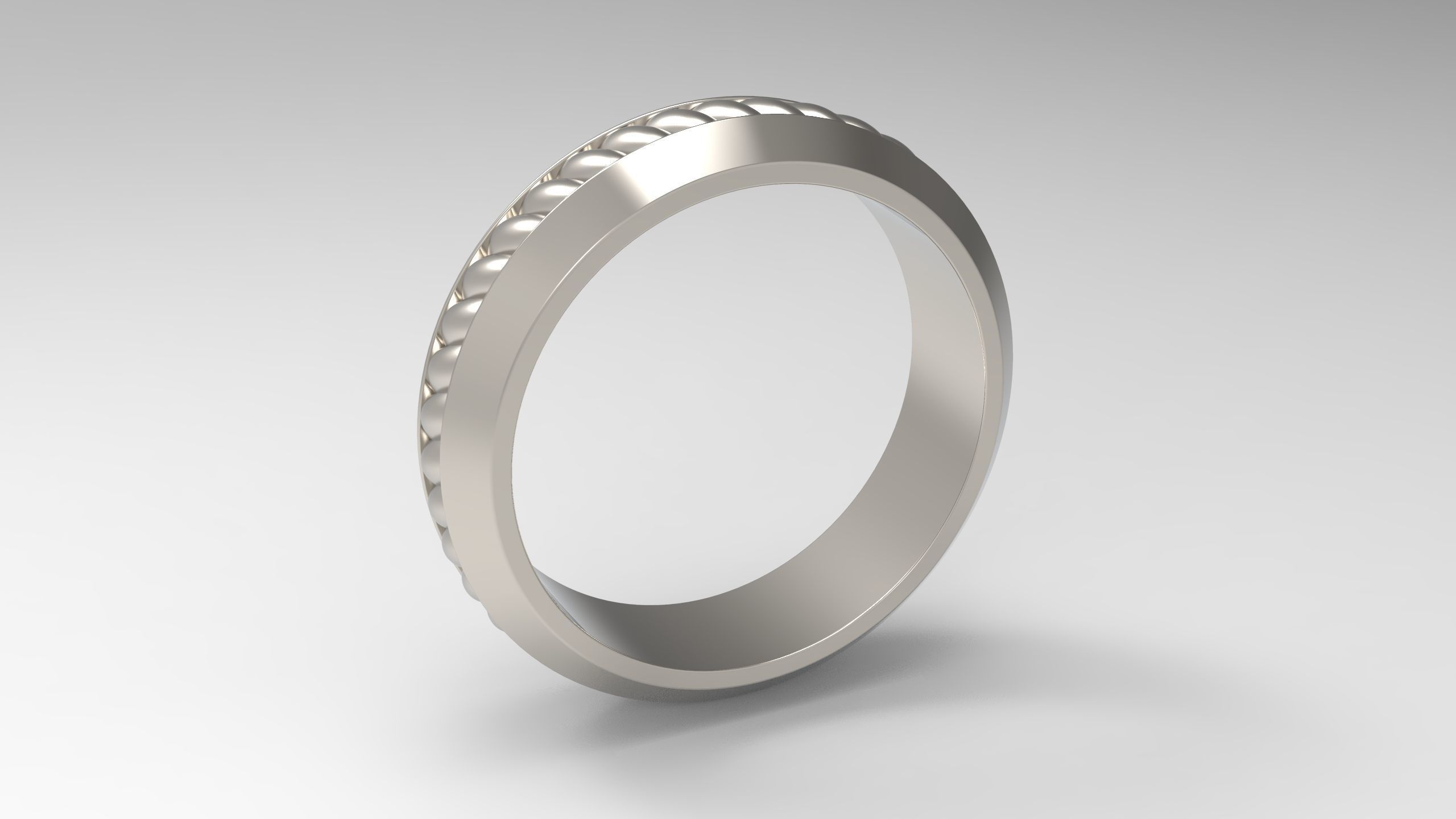 David Yurman Cable Inset Band Ring in Us Size 3D print model_1