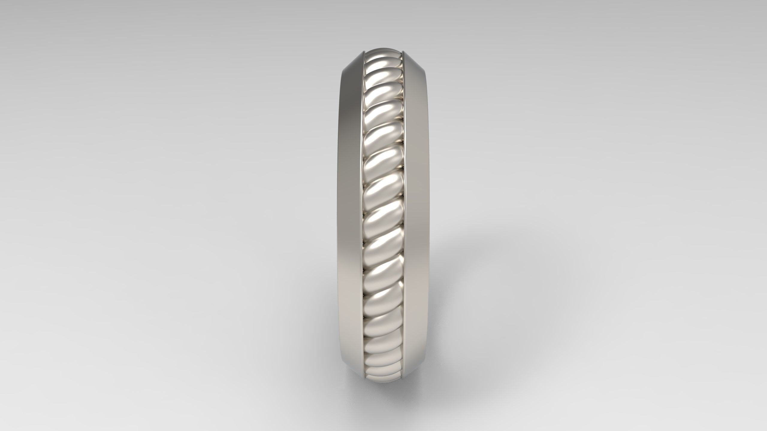 David Yurman Cable Inset Band Ring in Us Size 3D print model_2
