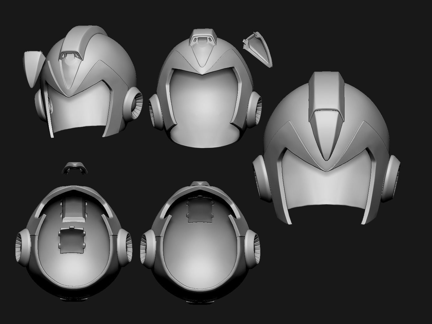 X  Helmet Wearable  3D print model_7