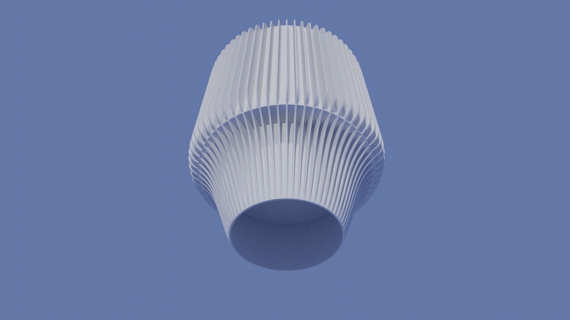 Table lamp shade for standard E27 mount RADIATOR SERIES 3D print model_4