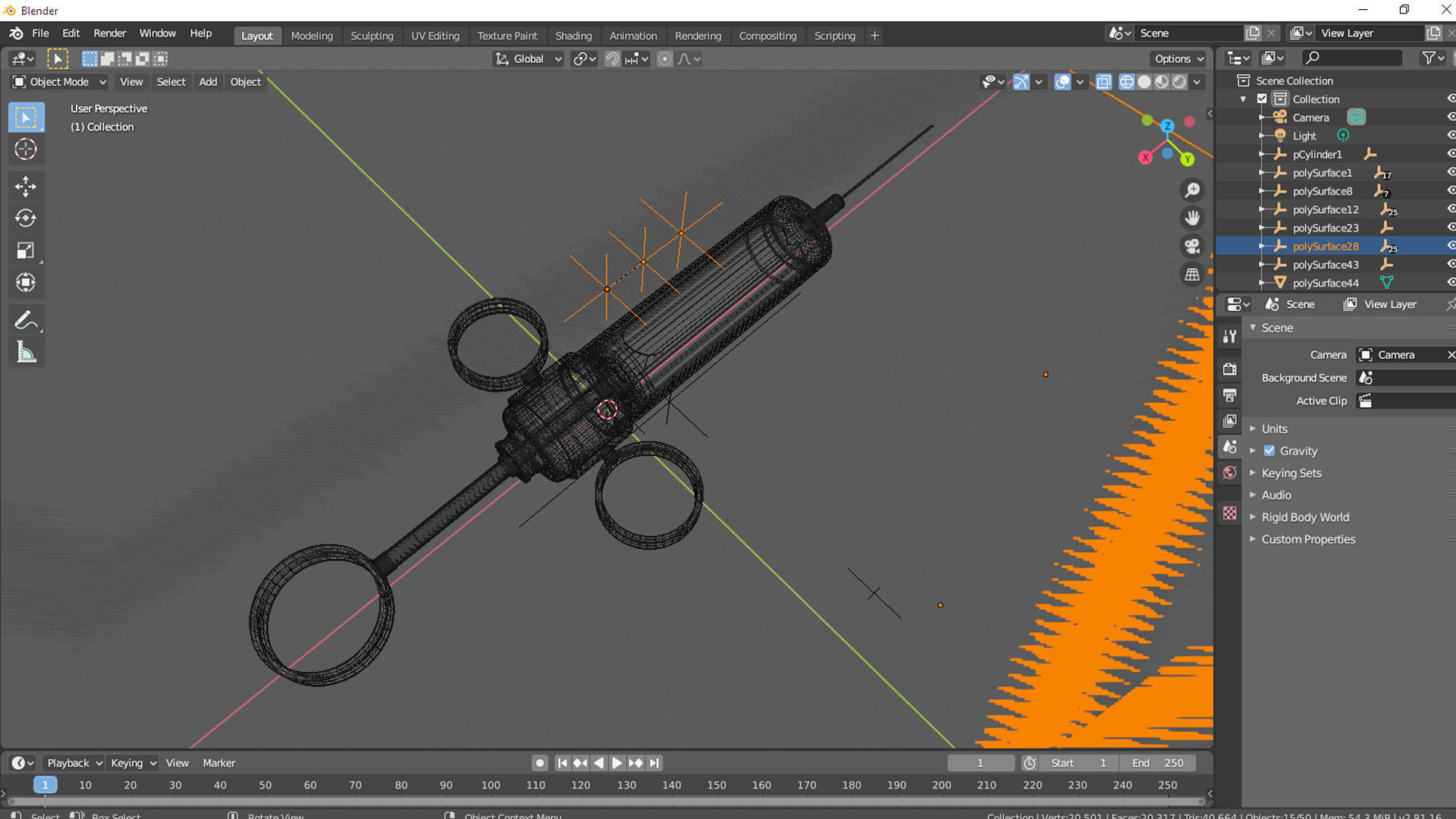 Adrenaline Syringe with needle Low-poly 3D model_15