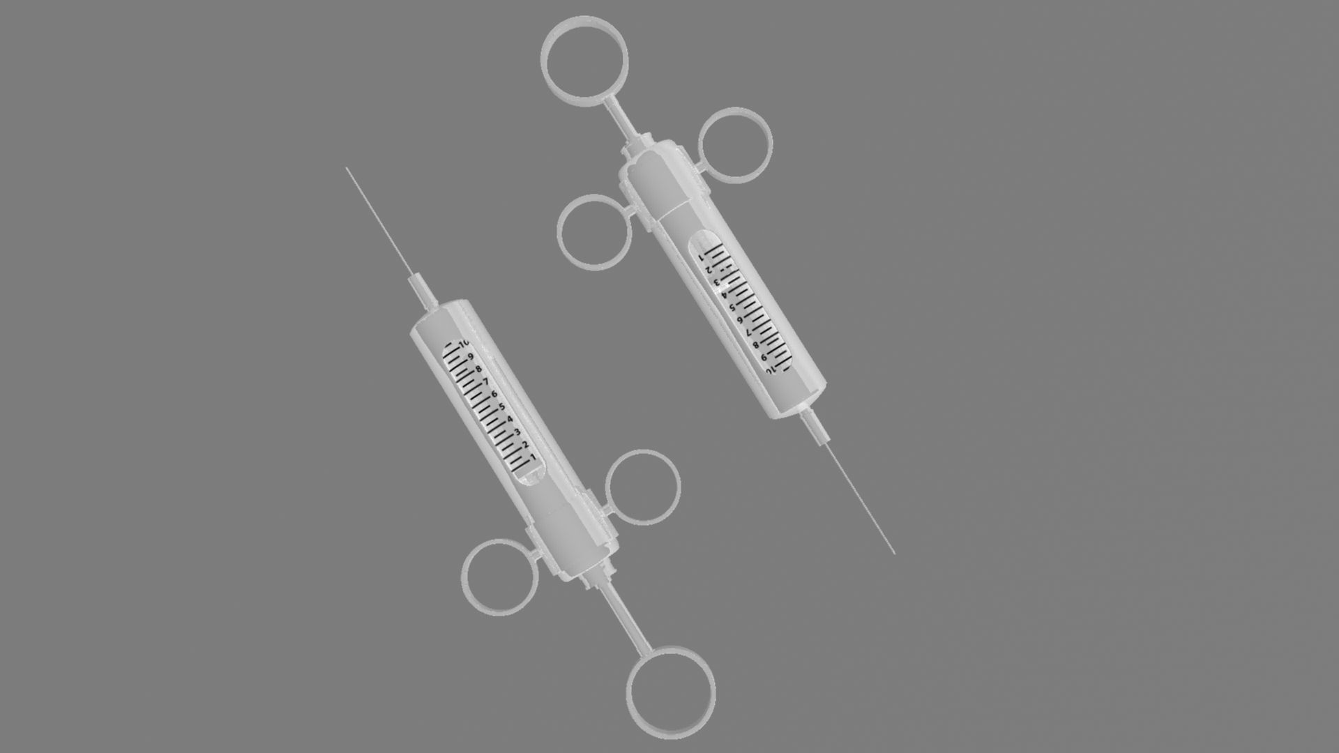 Adrenaline Syringe with needle Low-poly 3D model_13