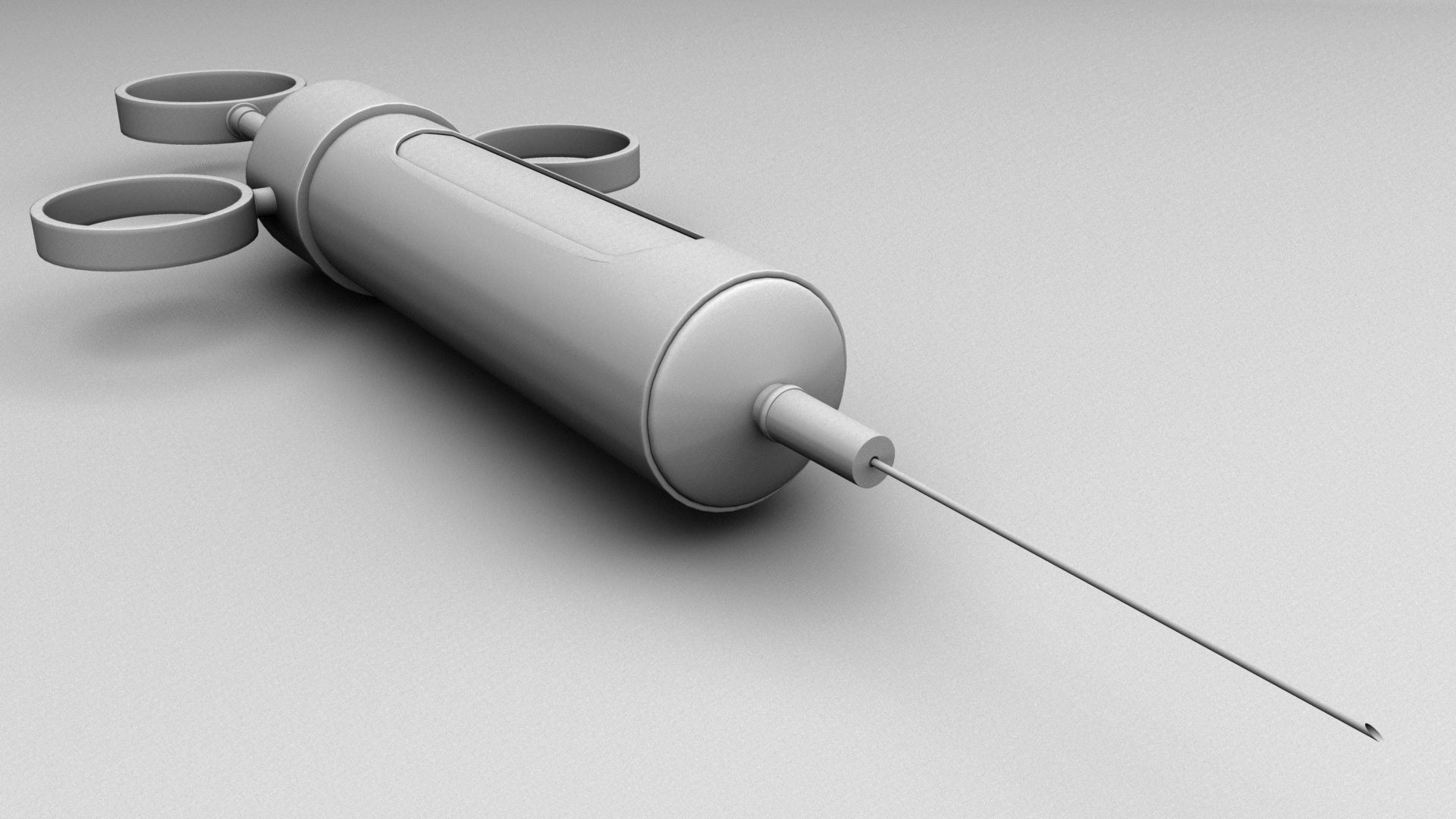 Adrenaline Syringe with needle Low-poly 3D model_6