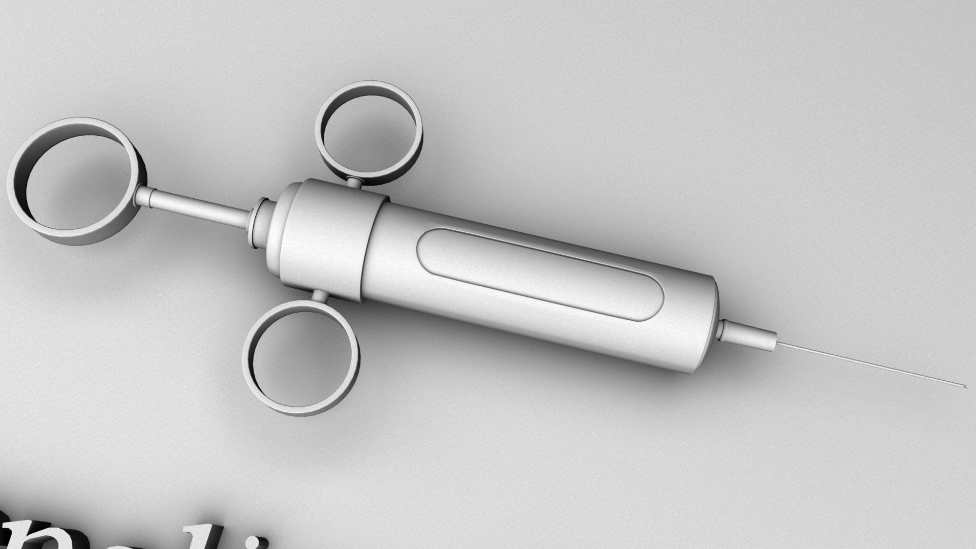 Adrenaline Syringe with needle Low-poly 3D model_11