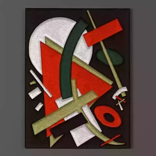 Sewing designer art - Suprematisme au Triangle concept