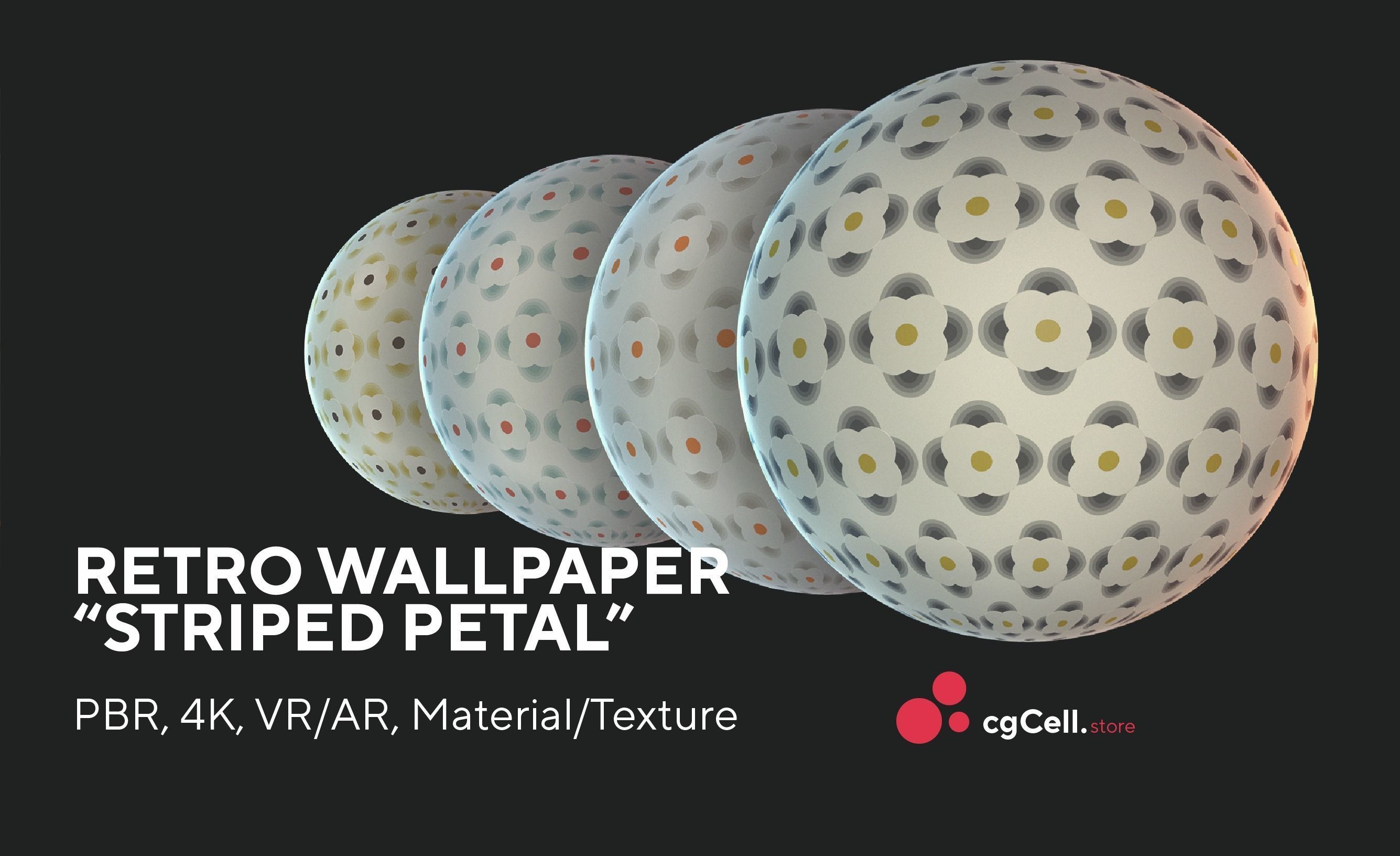 Retro wallpaper Striper petal Texture Texture_1