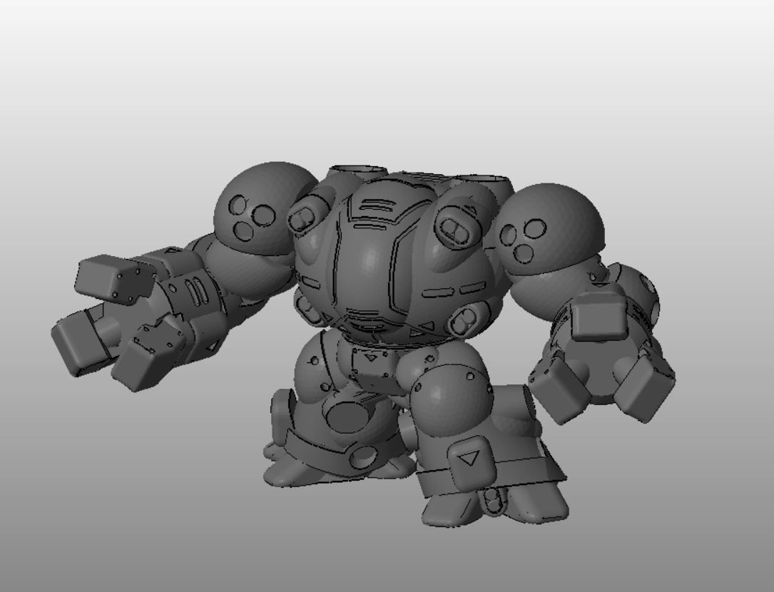 CHIBI-TECH SD - TRENCHER CORE 3D print model_17