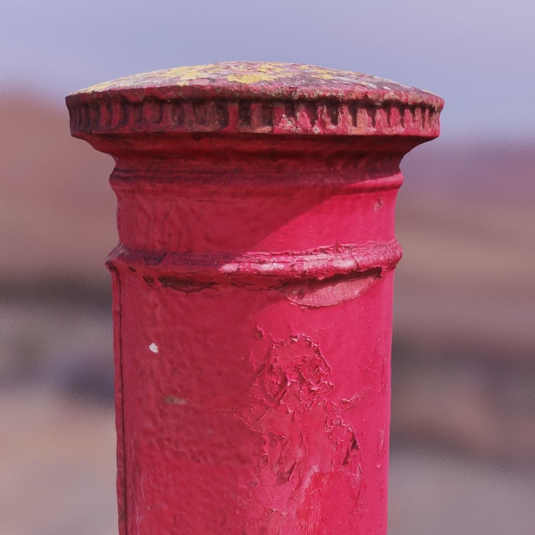 Photoscan 3D asset - London Mail Post Service Box Low-poly 3D model_9