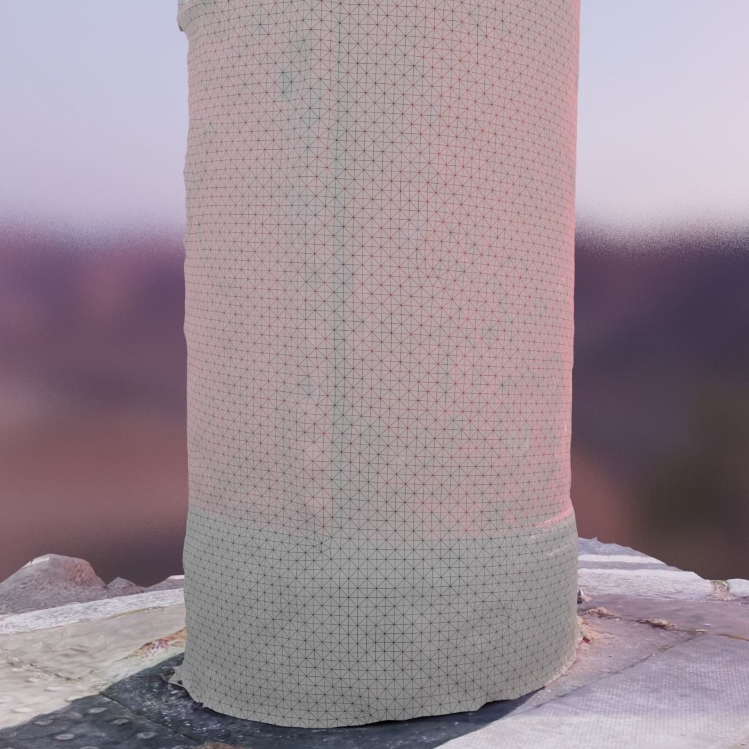 Photoscan 3D asset - London Mail Post Service Box Low-poly 3D model_12