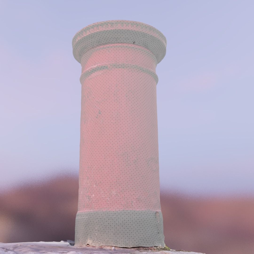 Photoscan 3D asset - London Mail Post Service Box Low-poly 3D model_14