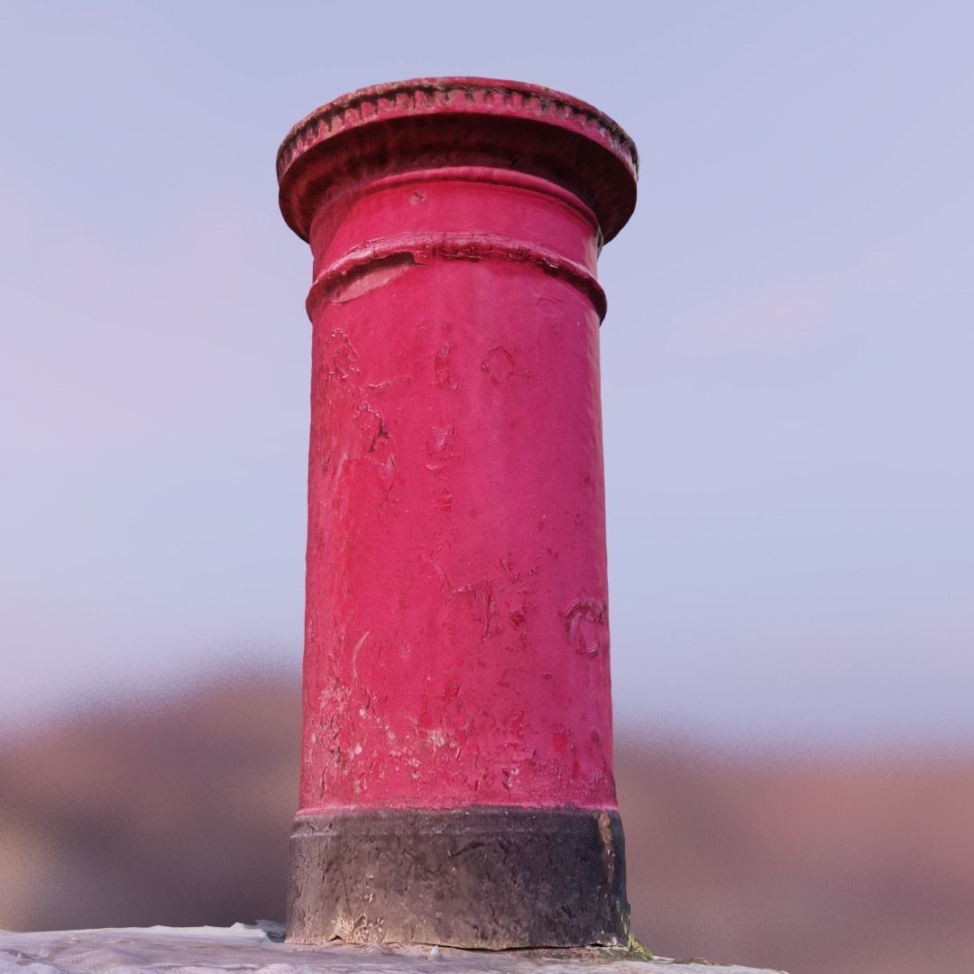 Photoscan 3D asset - London Mail Post Service Box Low-poly 3D model_13