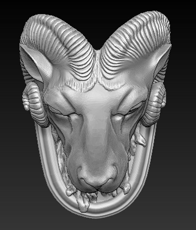 Ram Carved 3D model 3D print model_5